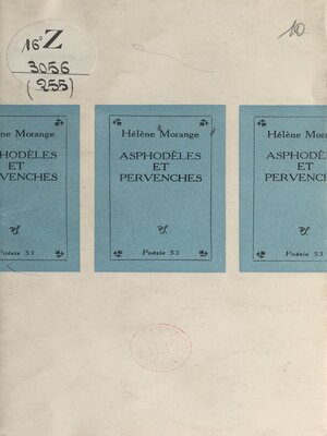 cover image of Asphodèles et pervenches